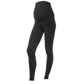 Side Zipper Maternity Legging in Black