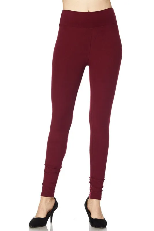 Solid Brushed Ankle Leggings