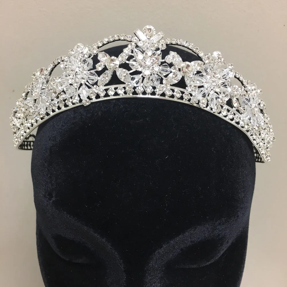 Sparkling Swarovski Crystal Silver Plated Bridal Tiara