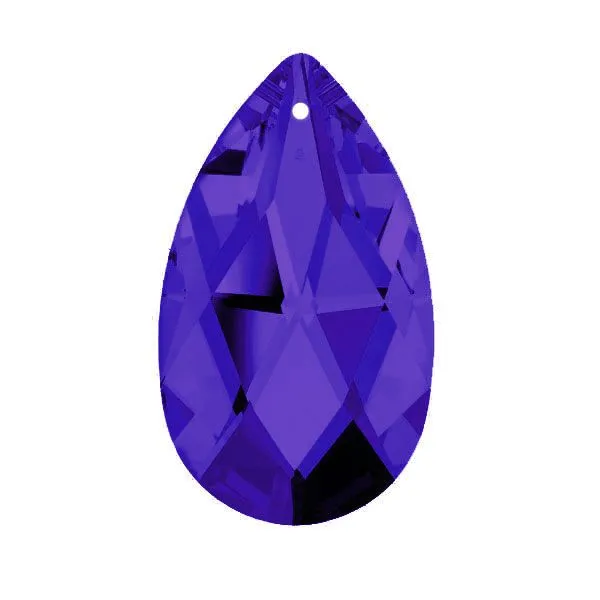 Swarovski Strass Crystal 1.5 inches Blue Violet Almond prism