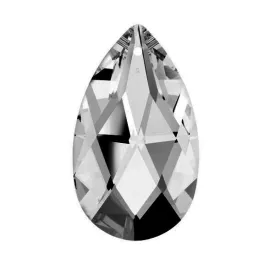 Swarovski Strass Crystal 1.5 inches Silver Glaze Almond Prism