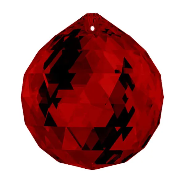 Swarovski Strass Crystal 30mm Bordeaux (Red) Faceted Ball prism