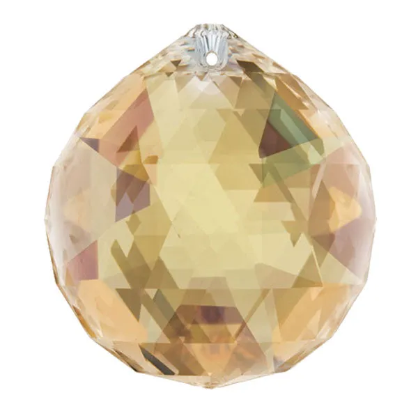 Swarovski Strass Crystal 40mm Topaz Faceted Ball prism