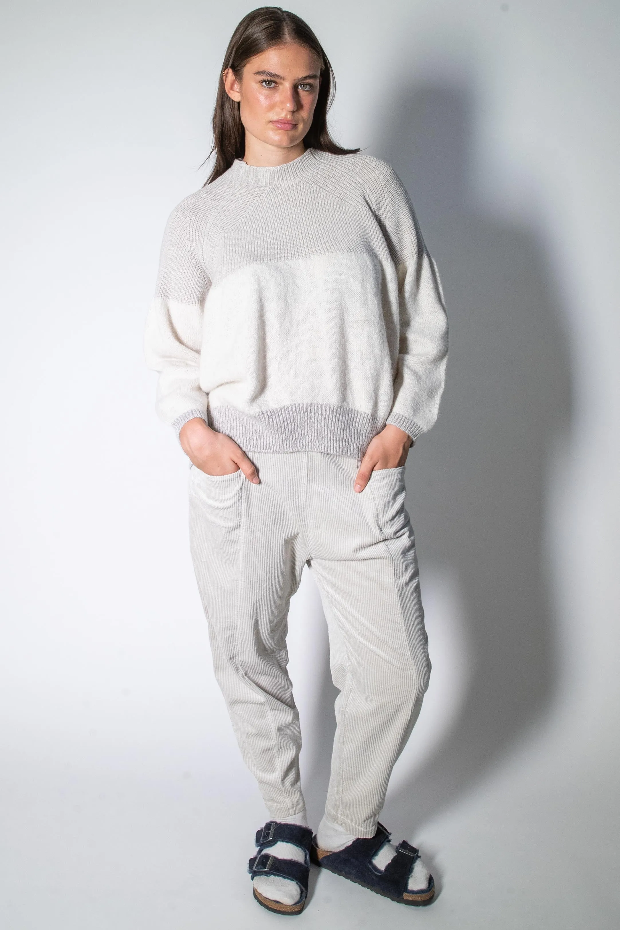 Transit Par Such Cream Contrasting Jumper