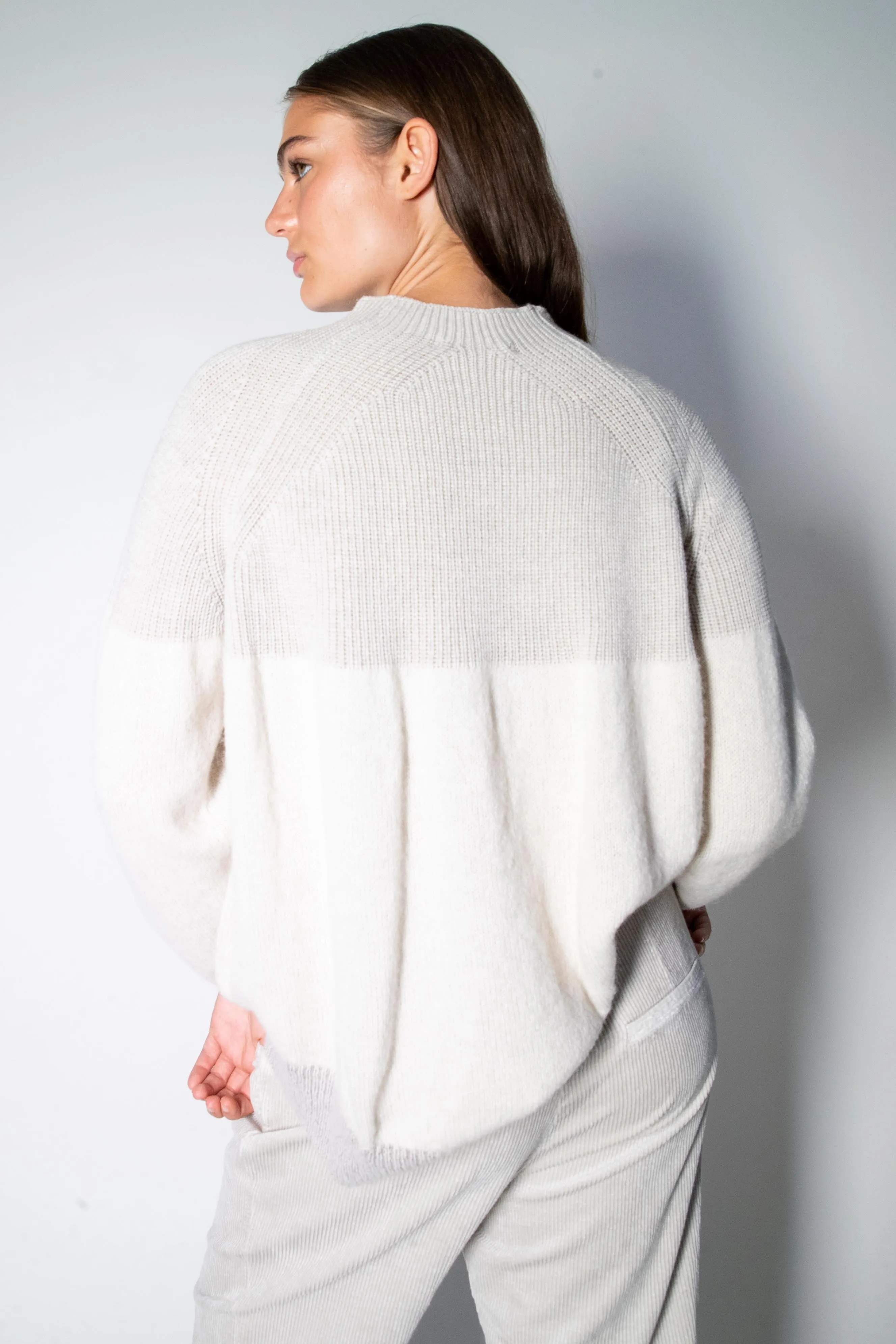 Transit Par Such Cream Contrasting Jumper