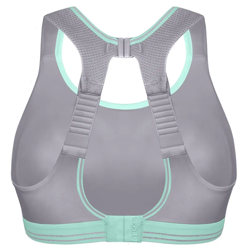 Ultimate Run Grey Aloe Sports Bra - Shock Absorber