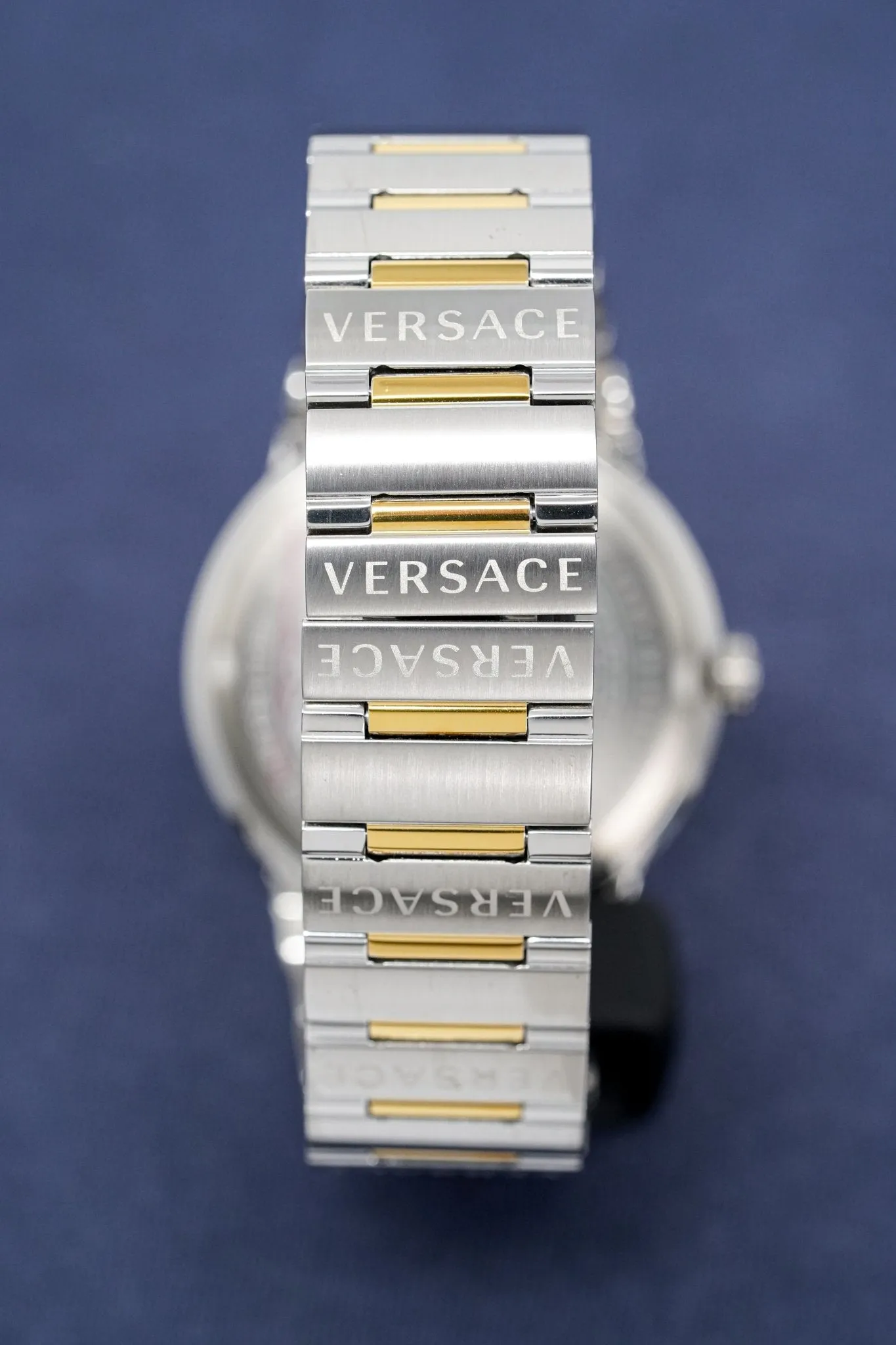 Versace Ladies Watch Greca Logo Two-Tone Green VEVH00720