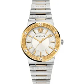 Versace Ladies Watch Greca Logo Two-Tone Silver VEVH00620