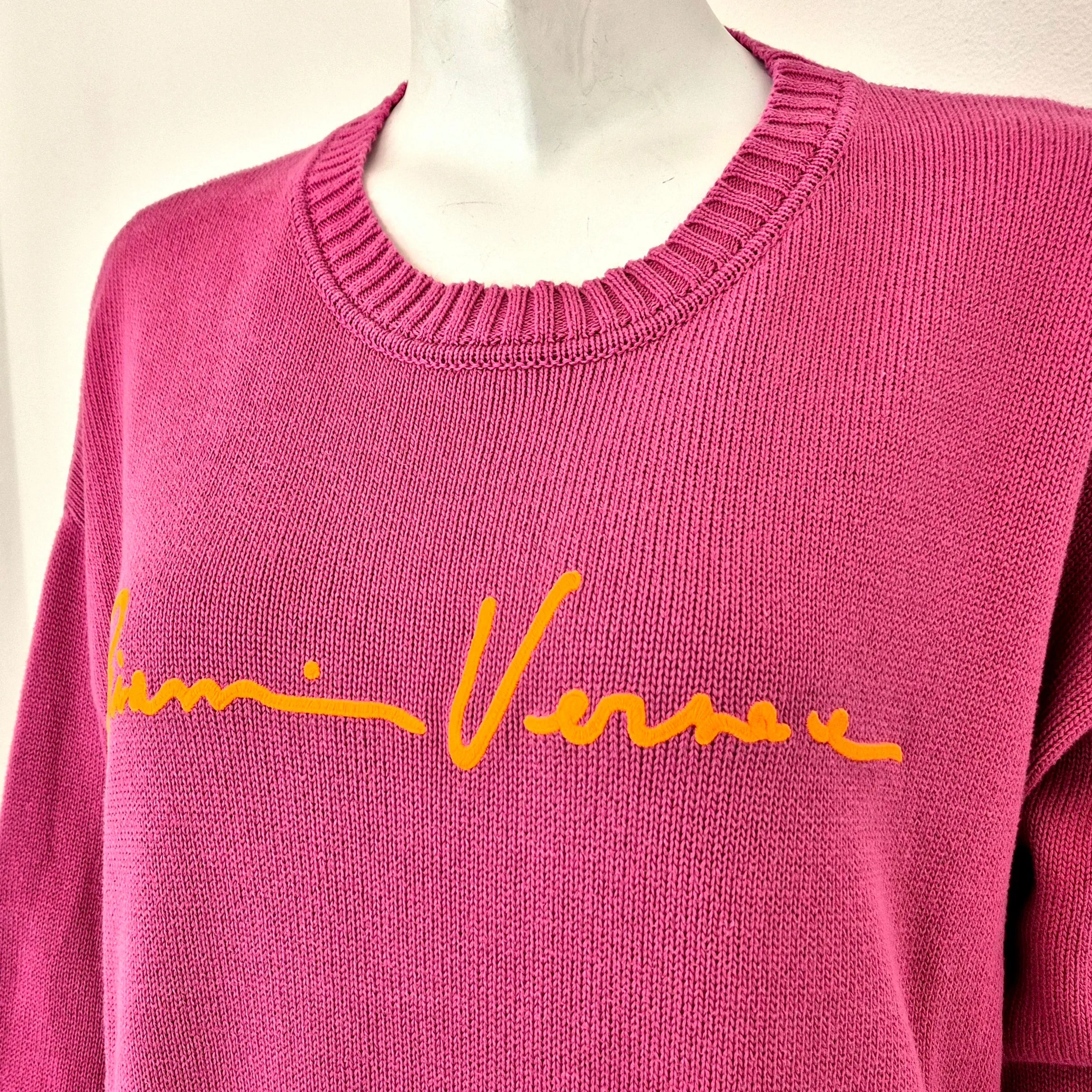 Versace | Maglione in cotone rosa