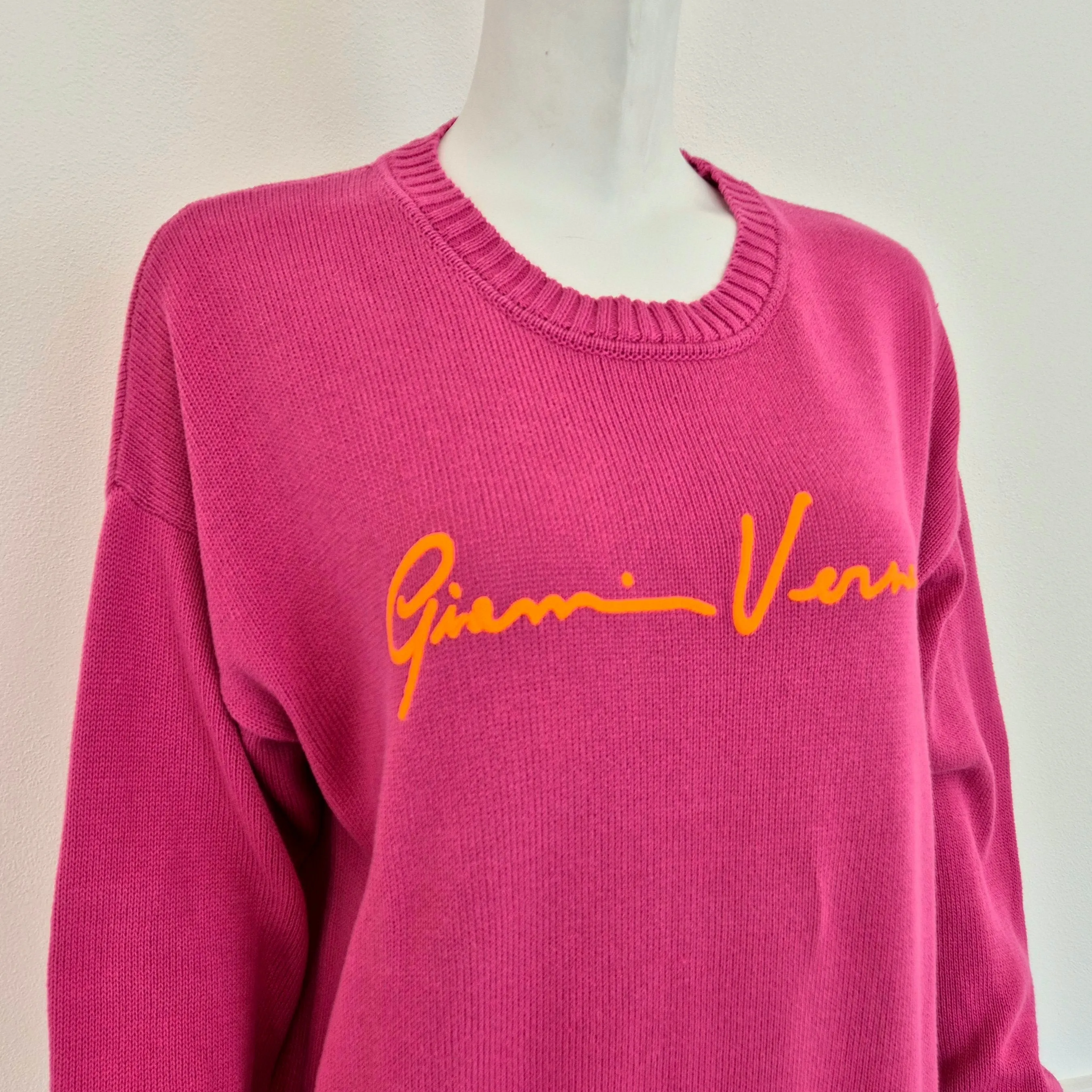 Versace | Maglione in cotone rosa