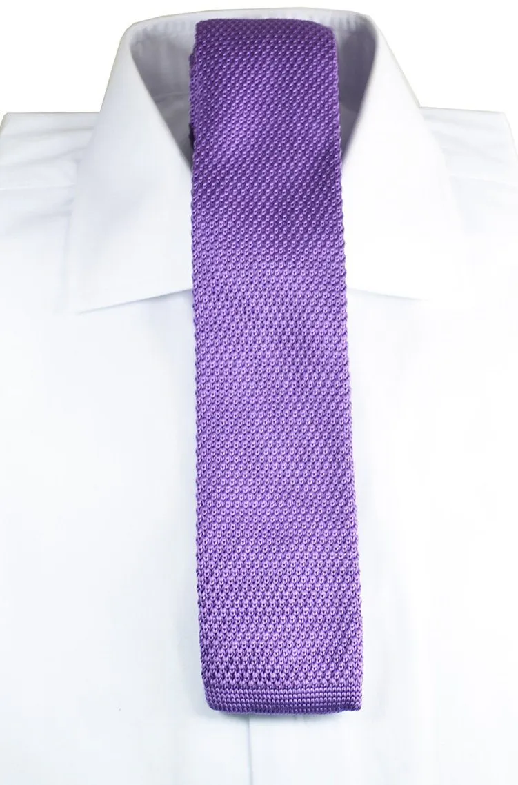 Violet Knit Tie by Paul Malone