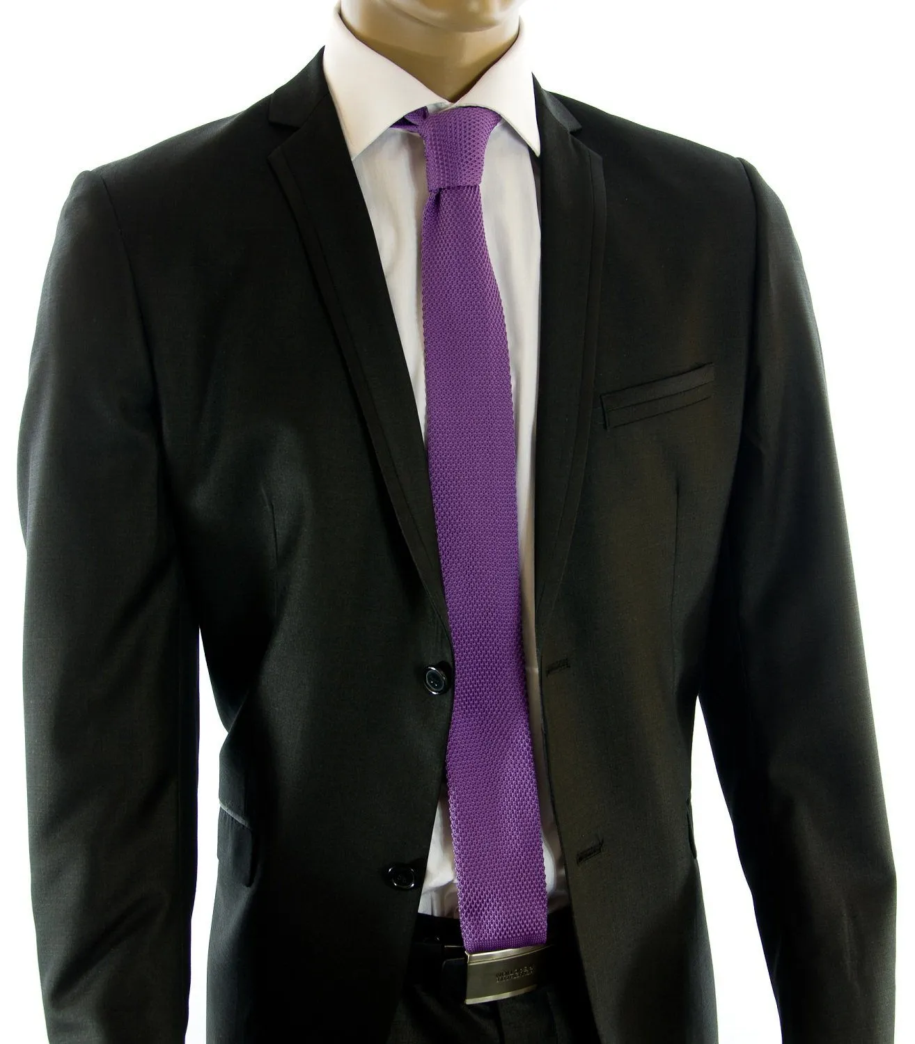 Violet Knit Tie by Paul Malone